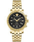 ფოტო #1 პროდუქტის Men's Swiss Chronograph V-Chrono Gold Ion Plated Bracelet Watch 45mm