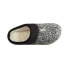 Фото #2 товара Isotoner Jessie Heather Knit Hoodback Slippers Women’s 7/8 Black/Charcoal Solid