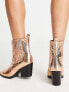 Фото #3 товара Glamorous western ankle boots in bronze exclusive to ASOS