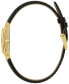 ფოტო #2 პროდუქტის Women's Classic Sutton Diamond Accent Black Leather Strap Watch 21mm