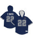 Фото #1 товара Men's Emmitt Smith Navy Dallas Cowboys Retired Player Mesh Name and Number Hoodie T-shirt