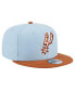 Фото #2 товара Men's Light Blue/Brown San Antonio Spurs 2-Tone Color Pack 9fifty Snapback Hat