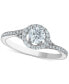 Фото #1 товара Кольцо Macy's Diamond Halo Swirl ENG-3/4 14k WG.