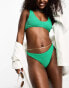 ASOS DESIGN mix and match crinkle scoop crop bikini top in jewel green