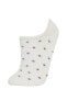 Kadın 3'lü Pamuklu Sneaker Çorap B6074axns