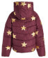 Big Girls Gold Star Foil Printed Puffer Coat