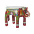 Фото #1 товара Вспомогательный стол DKD Home Decor Коричневый Разноцветный Акрил Древесина манго Слон (45 x 34 x 34 cm)