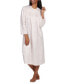Petite Embroidered Button-Front Nightgown