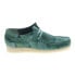 Фото #2 товара Clarks Wallabee 26164634 Mens Green Suede Oxfords & Lace Ups Casual Shoes