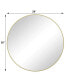 28" Wall Mounted Gold Circular Mirror, For Bathroom, Living Room, Bedroom Wall Decor