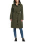 Women's Hooded Bibbed Raincoat New Dark Olive, XS - фото #5