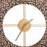 Настенное часы 48 x 3,5 x 48 cm Синтетическая ткань Металл Леопардовый