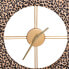 Wall Clock 48 x 3,5 x 48 cm Synthetic Fabric Metal Leopard