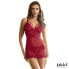 Фото #1 товара Zoe Open Back Babydoll and Thong Red