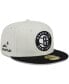 Фото #1 товара Men's x Staple Cream, Black Brooklyn Nets NBA x Staple Two-Tone 59FIFTY Fitted Hat