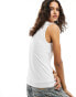 Weekday Antonia square neck vest top in white