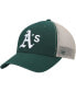 Фото #1 товара Men's Green Oakland Athletics Flagship Wash MVP Trucker Snapback Hat