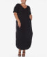 ფოტო #1 პროდუქტის Plus Size Short Sleeve V-neck Maxi Dress