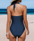 ფოტო #2 პროდუქტის Women's Halter Plunge Tummy Control One Piece Swimsuit
