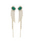 ფოტო #1 პროდუქტის Women's Green Bling Drop Earrings