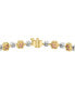 EFFY® Ruby (4-1/8 ct. t.w.) % Diamond (1-1/10 ct. t.w.) Flower Link Bracelet in 14k Two-Tone Gold