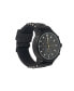 ფოტო #2 პროდუქტის Men's Black Silicone Strap Watch 48mm