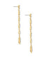 18K Gold Plated Zinc Teardrop Linear Earrings