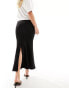 & Other Stories fluted maxi skirt in black