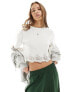 Фото #2 товара Miss Selfridge boxy short sleeve crop top with lace hem in white