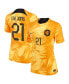 Women's Frenkie de Jong Orange Netherlands National Team 2022/23 Home Breathe Stadium Replica Player Jersey