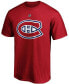 Men's Carey Price Red Montreal Canadiens Team Authentic Stack Name and Number T-shirt