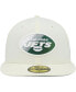 Фото #3 товара Men's Cream New York Jets Chrome Dim 59FIFTY Fitted Hat