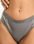 Фото #6 товара Calvin Klein Future Shift high waist thong with contrast logo waistband in grey