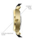 ფოტო #2 პროდუქტის Connected Women's Hybrid Smartwatch Fitness Tracker: Gold Case with Black Metal Strap 38mm