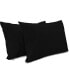 100% Premium Cotton Pillow Cases - Soft and Breatheable - Open Enclosure - Standard - Black