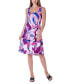 Print Sleeveless Knee Length Tank Swing Dress