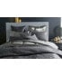 Фото #3 товара Home Moonscape Reversible Textured Jacquard Charcoal King Duvet Cover