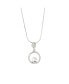 Pave Circle Crystal Pendant Necklace