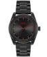 ფოტო #1 პროდუქტის HUGO Men's Bright Quartz Ionic Plated Black Steel Watch 42mm