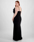 ფოტო #2 პროდუქტის Trendy Plus Size Ruffle-Neck Sleeveless Gown