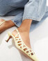 ASOS DESIGN Sonic cut out kitten heeled shoes in lemon