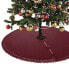 Weihnachtsbaumdecke 120cm Fleece weinrot