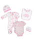 ფოტო #1 პროდუქტის Baby Girls Elephant Layette, 5-Piece Set