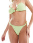 Фото #4 товара Brave Soul frilled trim low rise bikini bottoms in mint green