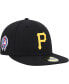 ფოტო #1 პროდუქტის Men's Black Pittsburgh Pirates 9/11 Memorial Side Patch 59Fifty Fitted Hat