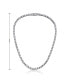 Фото #2 товара White Gold Plated Cubic Zirconia 3MM Tennis Necklace