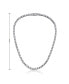 ფოტო #2 პროდუქტის White Gold Plated Cubic Zirconia 3MM Tennis Necklace