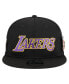 Фото #2 товара Men's Black Los Angeles Lakers Post-Up Pin Mesh 9FIFTY Snapback Hat