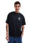 ASOS DESIGN oversized t-shirt in black with renaissance back print Черный, XS - Chest 36 - фото #4