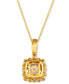 Фото #3 товара Le Vian neopolitan Opal (1-1/4 ct. t.w.) & Diamond (3/8 ct. t.w.) Halo Pendant Necklace in 14k Gold, 18" + 2" extender